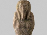 Aeg F 161  Aeg F 161, 26. Dynastie, Uschebti, Grüne Fayence, H 11,6 cm, B 4,3 cm, T 2,8 cm : Bestandskatalog Ägypten, Museumsfoto: Claus Cordes